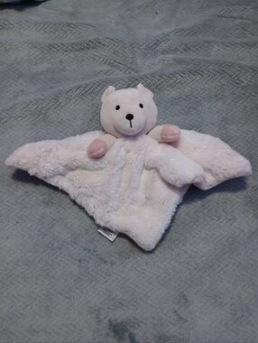 Soft Pink Bear Lovey Security Blanket for Kids